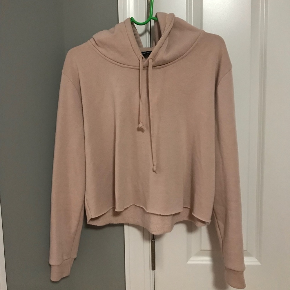 blush pink brandy melville hoodie